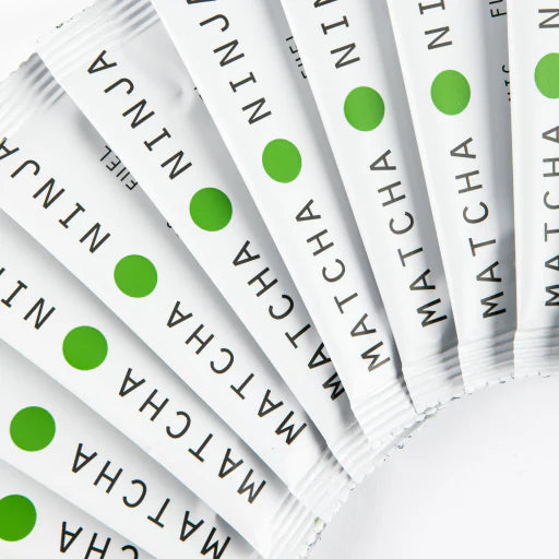 Box of 10 x Single Serving Sachets of Matcha Ninja