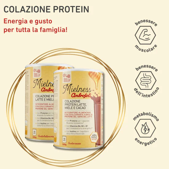 COLAZIONE PROTEIN LATTE E MIELE 260 Gr.