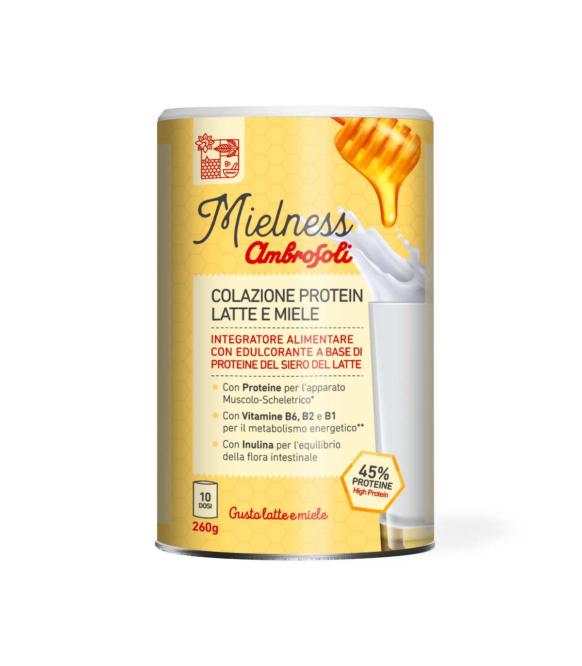 COLAZIONE PROTEIN LATTE E MIELE 260 Gr.
