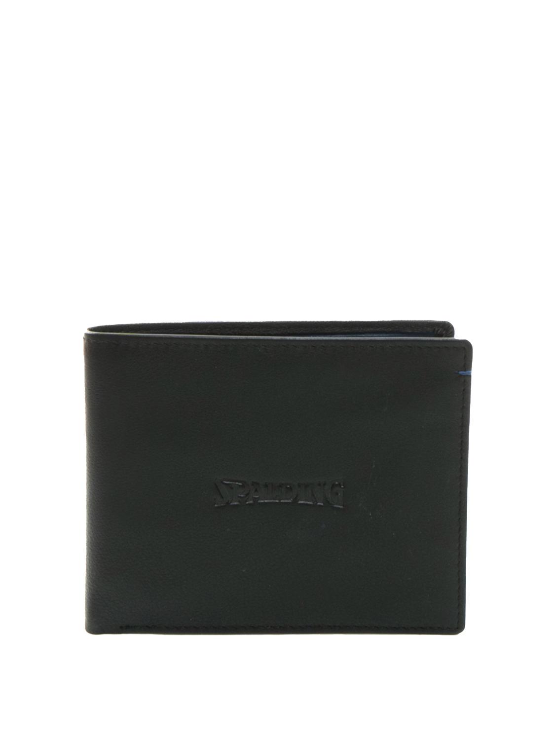 COLOR wallet portafoglio medio in pelle Spalding nero