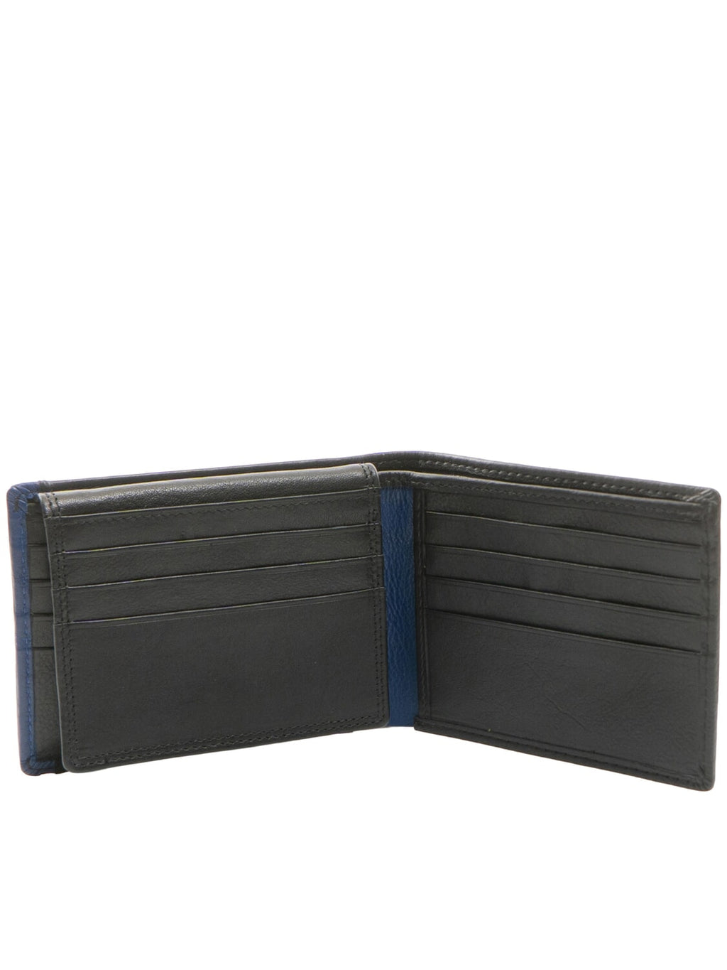 STRIPE wallet piccolo in pelle Spalding nero