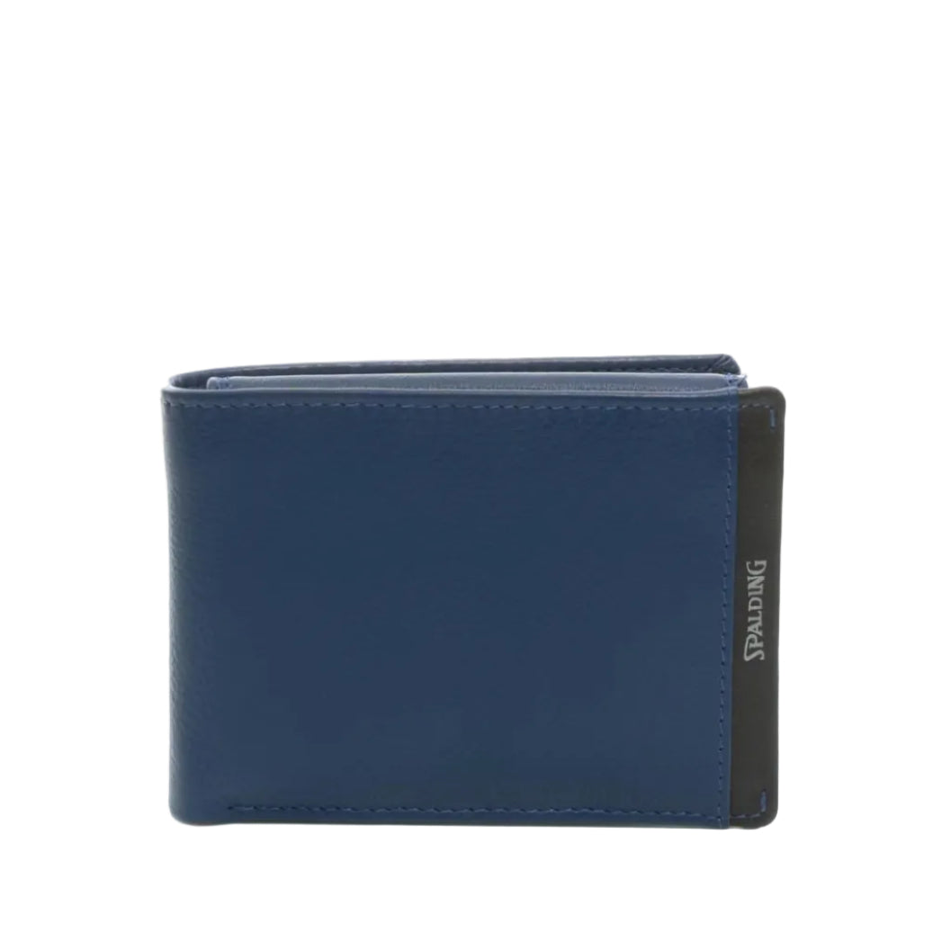 STRIPE Wallet portafoglio medio in pelle Spalding navy