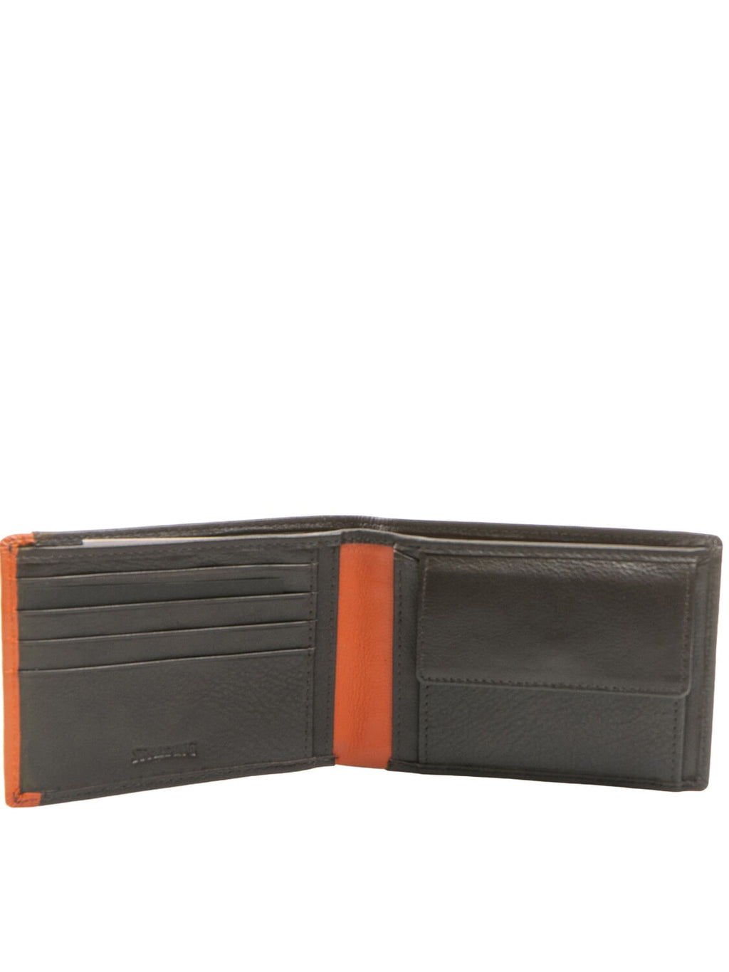 STRIPE Wallet piccolo in pelle Spalding marrone