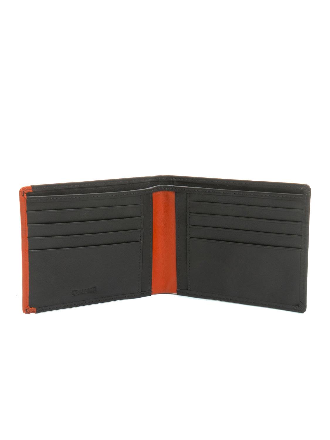 STRIPE Wallet portafoglio in pelle medio Spalding marrone