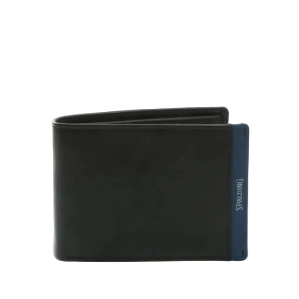 STRIPE portafoglio piccolo in pelle Spalding nero/navy